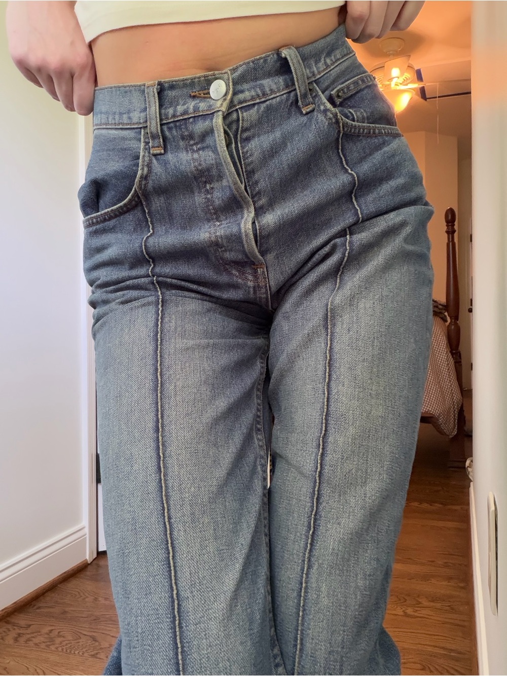 Reformation Cynthia Pintuck Jeans- Celtic-25